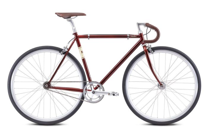 Fuji Feather 49cm Brick Red Fujin legendaarinen luottokulkine single-speed Cro-mo terasrungolla, droppitangolla ja