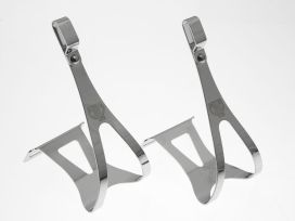 BLB Steel SB/SG Toe Clips - Silver - Large